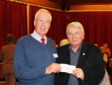 Presentation of a cheque for a Waterbox